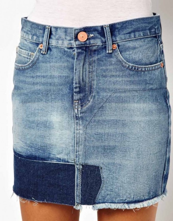 Фото 50 вариантов оригинальных юбок из старых джинсов