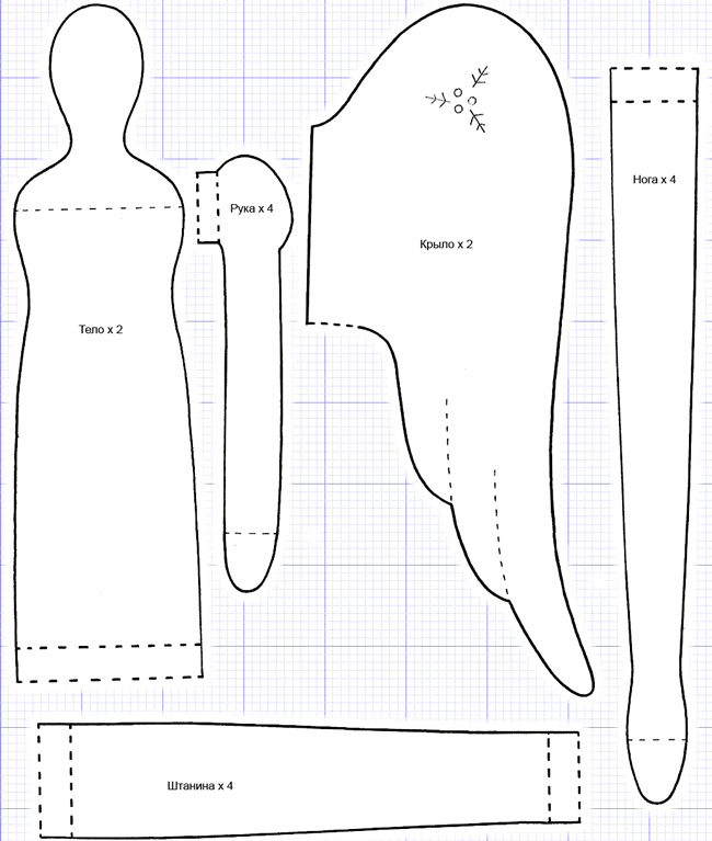 Выкройка большеножки в натуральную величину: интересный урок по пошиву одежды