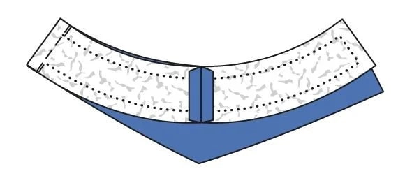 Треугольная кокетка для брюк или юбок
