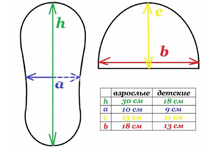 Тапки-шлепанцы из фетра